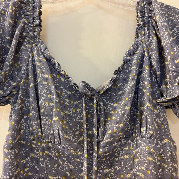 Blue floral dress, on or off-shoulder - Picture 2 of 6